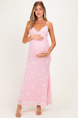 PinkBlush PinkBlush Floral Sleeveless V-Neck Maxi Dress 