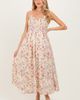 PinkBlush PinkBlush Floral Smocked Ruffle Detail Midi Dress - 1