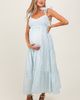 PinkBlush PinkBlush Floral Striped Smocked Shoulder Tie Maxi Dress - 2
