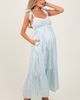 PinkBlush PinkBlush Floral Striped Smocked Shoulder Tie Maxi Dress - 3