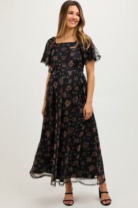 PinkBlush PinkBlush Floral Waist Tie Midi Dress