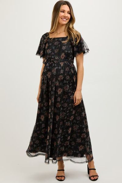PinkBlush PinkBlush Floral Waist Tie Midi Dress