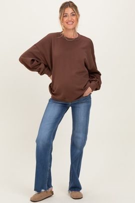 PinkBlush PinkBlush Fray Hem Straight Leg Maternity Jeans
