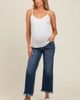 PinkBlush PinkBlush Fringe Hem Maternity Cropped Jeans - 1