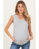PinkBlush PinkBlush Gray Double Layer Nursing Tank Top - 1