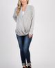 PinkBlush PinkBlush Knit Draped Wrap V-Neck Nursing Top - 4