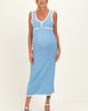 PinkBlush PinkBlush Knit Sleeveless Contrast Trim Maxi Dress - 1