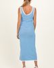 PinkBlush PinkBlush Knit Sleeveless Contrast Trim Maxi Dress - 3