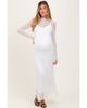 PinkBlush PinkBlush Lace Mock Neck Long Sleeve Maxi Dress - 1