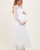 PinkBlush PinkBlush Lace Mock Neck Long Sleeve Maxi Dress - 3