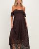 PinkBlush PinkBlush Lace Off Shoulder Maxi Dress - 1