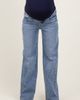 PinkBlush PinkBlush Lightly Distressed Maternity Wide Leg Jeans - 2