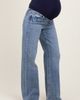 PinkBlush PinkBlush Lightly Distressed Maternity Wide Leg Jeans - 3