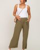 PinkBlush PinkBlush Linen Frayed Hem Crop Pants - 1