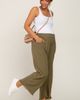 PinkBlush PinkBlush Linen Frayed Hem Crop Pants - 2