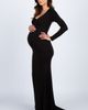 PinkBlush PinkBlush Long Sleeve Photoshoot Maternity Gown/Dress - 4