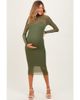 PinkBlush PinkBlush Mesh Overlay Fitted Midi Dress - 1