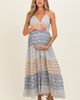 PinkBlush PinkBlush Mixed Floral Lace Trim Maxi Dress - 1