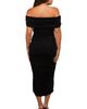 PinkBlush PinkBlush Off Shoulder Ruched Midi Dress - 4