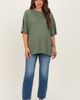PinkBlush PinkBlush Olive Cotton Oversized Tee - 2