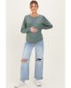 PinkBlush PinkBlush Open Knee Cuffed Boyfriend Fit Maternity Jeans - 1