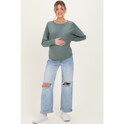 PinkBlush PinkBlush Open Knee Cuffed Boyfriend Fit Maternity Jeans