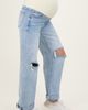 PinkBlush PinkBlush Open Knee Cuffed Boyfriend Fit Maternity Jeans - 4