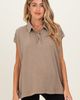 PinkBlush PinkBlush Pigment Dye Sleeveless Polo Oversized Top - 1