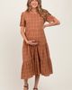 PinkBlush PinkBlush Plaid Tiered Short Sleeve Dress - 1