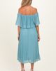 PinkBlush PinkBlush Pleated Off Shoulder Flounce Midi Dress - 4