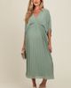 PinkBlush PinkBlush Pleated V Neck Maxi Dress - 2