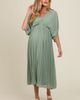 PinkBlush PinkBlush Pleated V Neck Maxi Dress - 3
