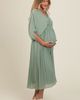 PinkBlush PinkBlush Pleated V Neck Maxi Dress - 4
