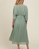 PinkBlush PinkBlush Pleated V Neck Maxi Dress - 5