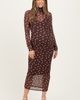 PinkBlush PinkBlush Polka Dot Mesh Overlay Midi Dress - 1