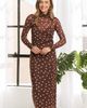 PinkBlush PinkBlush Polka Dot Mesh Overlay Midi Dress - 4