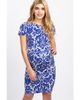 PinkBlush PinkBlush Printed Short Sleeve Fitted Maternity Dress - 1
