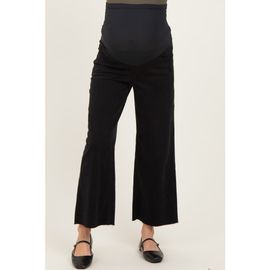 PinkBlush PinkBlush Raw Hem Crop Wide Leg Maternity Jeans