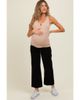 PinkBlush PinkBlush Raw Hem Cropped Wide Leg Maternity Jeans - 1