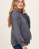 PinkBlush PinkBlush Ribbed Front Pocket Drawstring Hoodie - 3