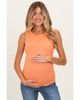 PinkBlush PinkBlush Ribbed High Neck Tank Top - 1