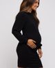 PinkBlush PinkBlush Ribbed Long Sleeve Mock Neck Dress - 2