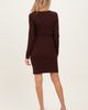 PinkBlush PinkBlush Ribbed Long Sleeve V-neck Wrap Midi Dress - 4