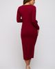 PinkBlush PinkBlush Ribbed Long Sleeve Wrap Dress - 4