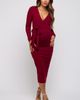 PinkBlush PinkBlush Ribbed Long Sleeve Wrap Dress - 5