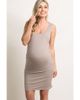 PinkBlush PinkBlush Ribbed Ruched Sleeveless Maternity Dress - 1