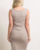 PinkBlush PinkBlush Ribbed Ruched Sleeveless Maternity Dress - 4