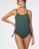PinkBlush PinkBlush Ribbed Side Tie One-Piece Swimsuit - 4