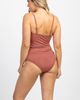 PinkBlush PinkBlush Ribbed Snap Front One-Piece Maternity Swimsuit - 5
