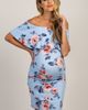 PinkBlush PinkBlush Rose Print Ruffle Fitted Maternity Dress - 1